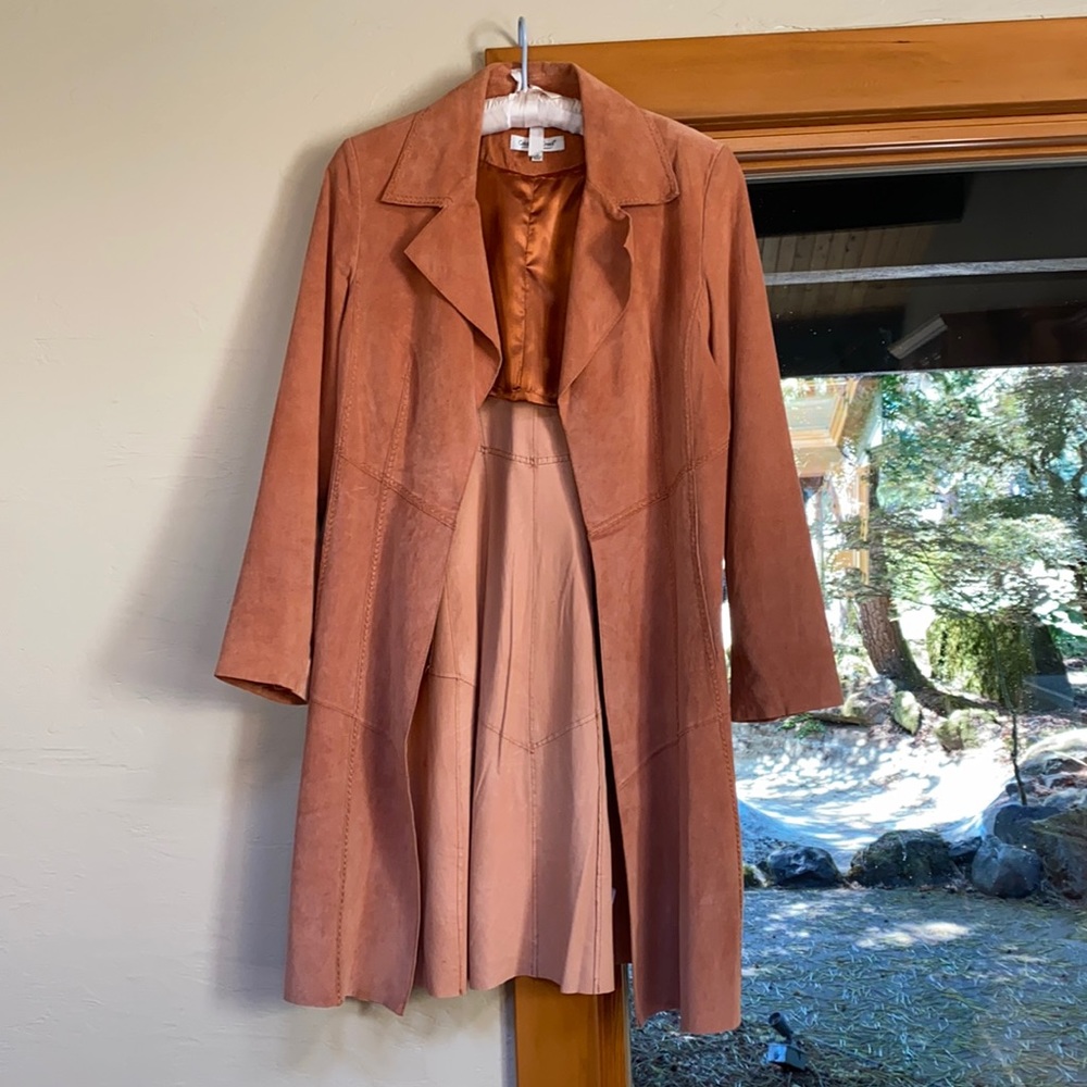 Vintage Coldwater Creek Long leather jacket
